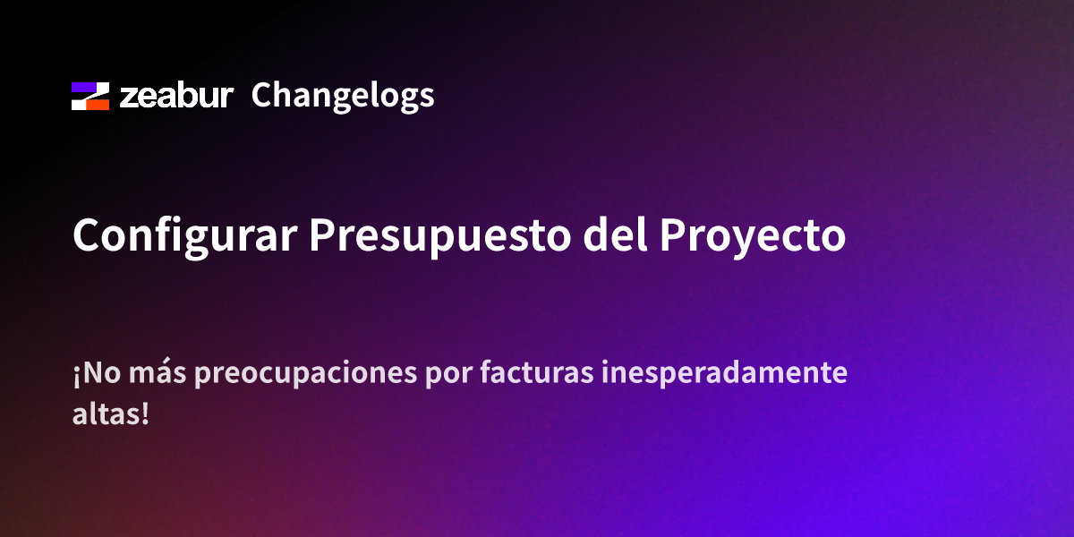 Configure Project Budget