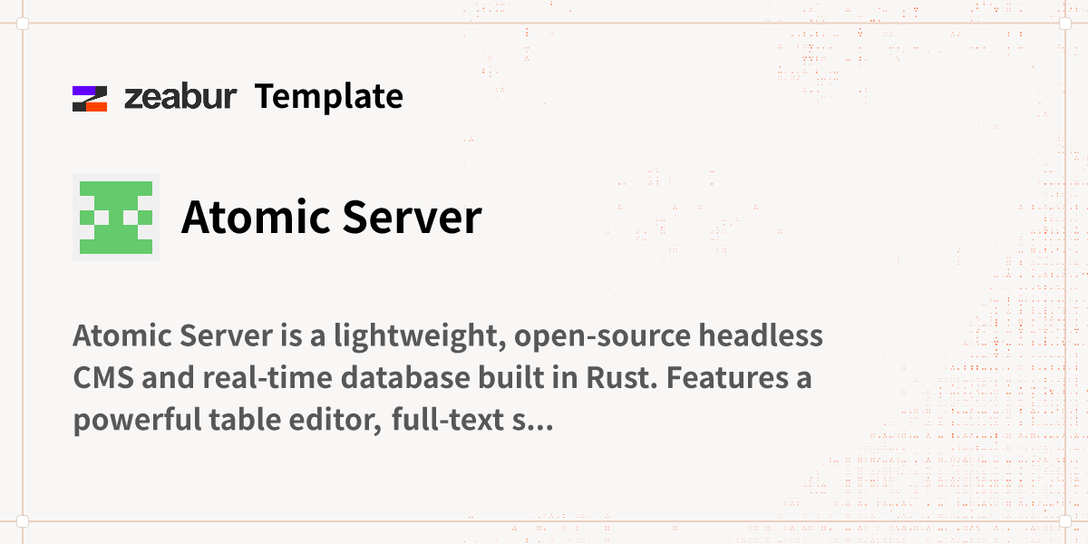 Atomic Server Deploy Guide