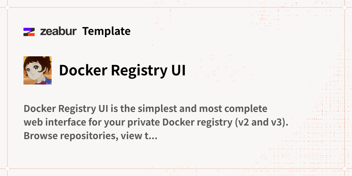 Docker Registry UI Deploy Guide