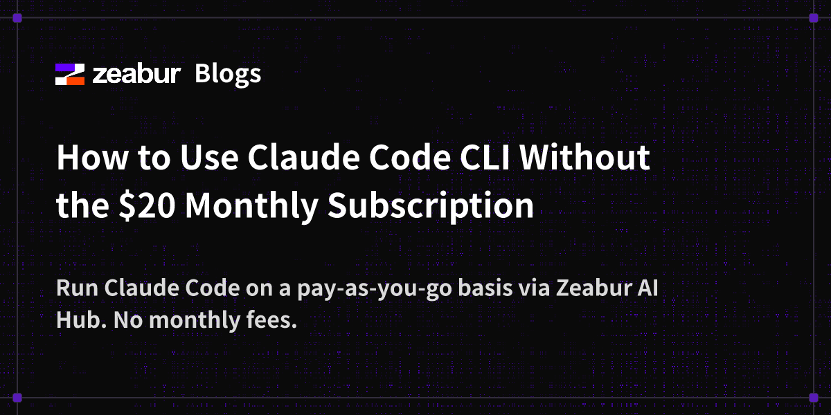 Blogs: How to Use Claude Code CLI Without the $20 Monthly Subscription ...