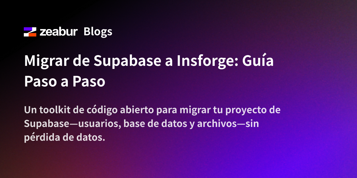 Migrar de Supabase a Insforge: Guía Paso a Paso