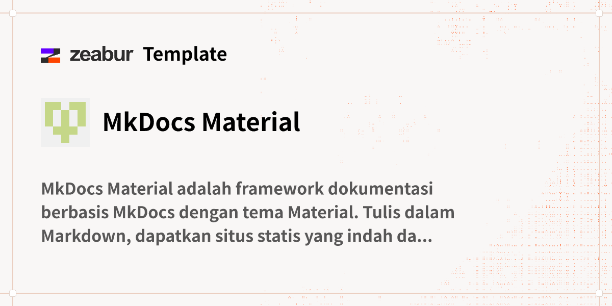 MkDocs Material Panduan Deploy