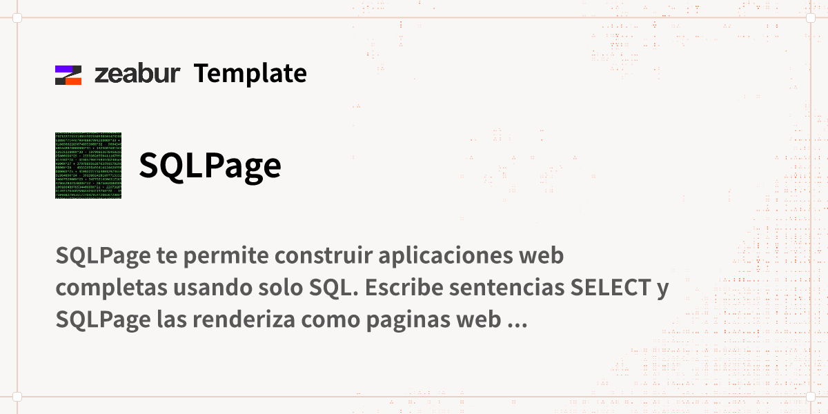 SQLPage Guía de implementación