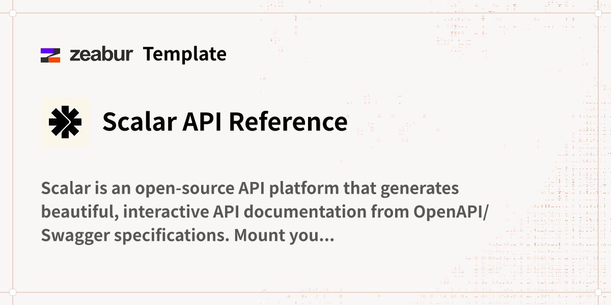 Scalar API Reference Deploy Guide