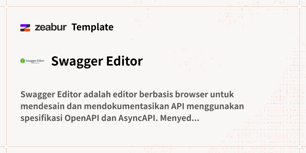 Swagger Editor Panduan Deploy