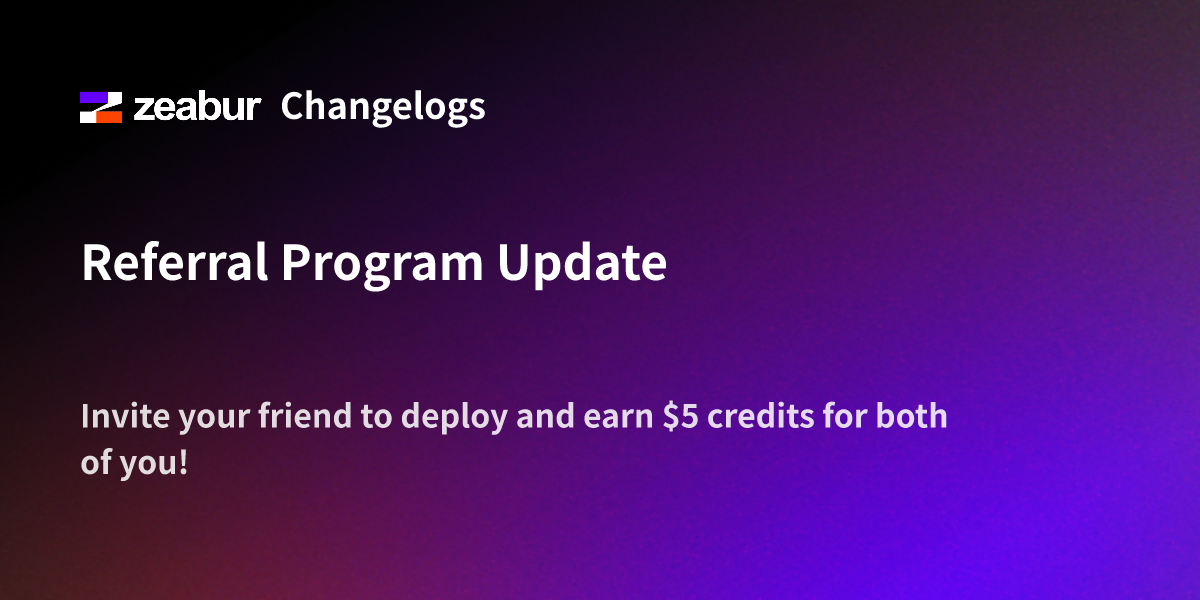 Referral Program Update