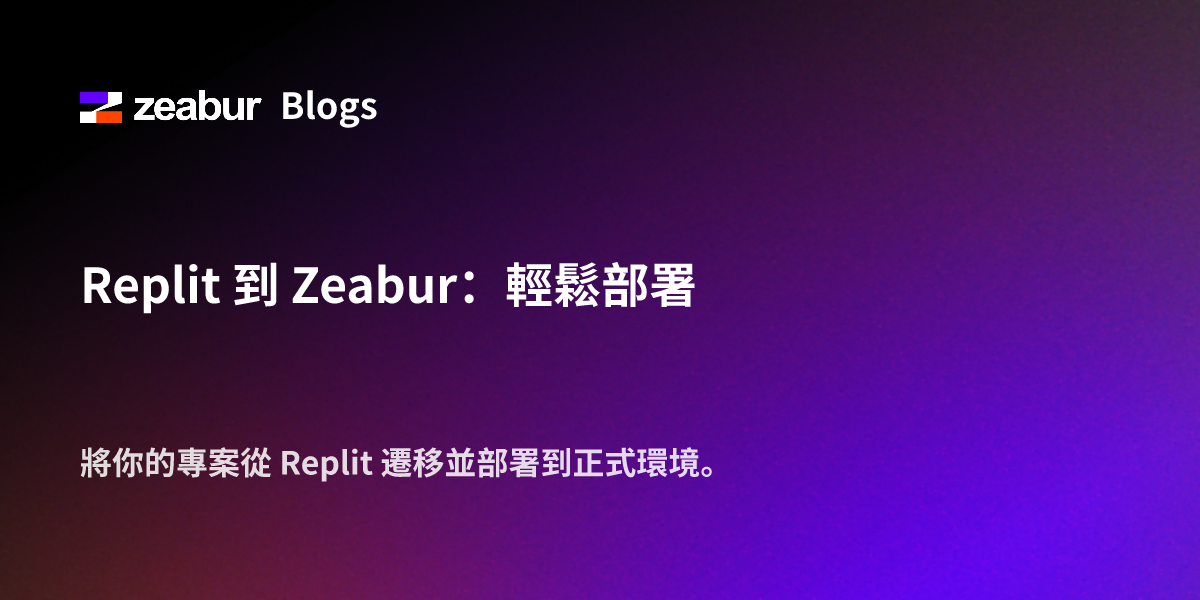 Replit 到 Zeabur：輕鬆部署