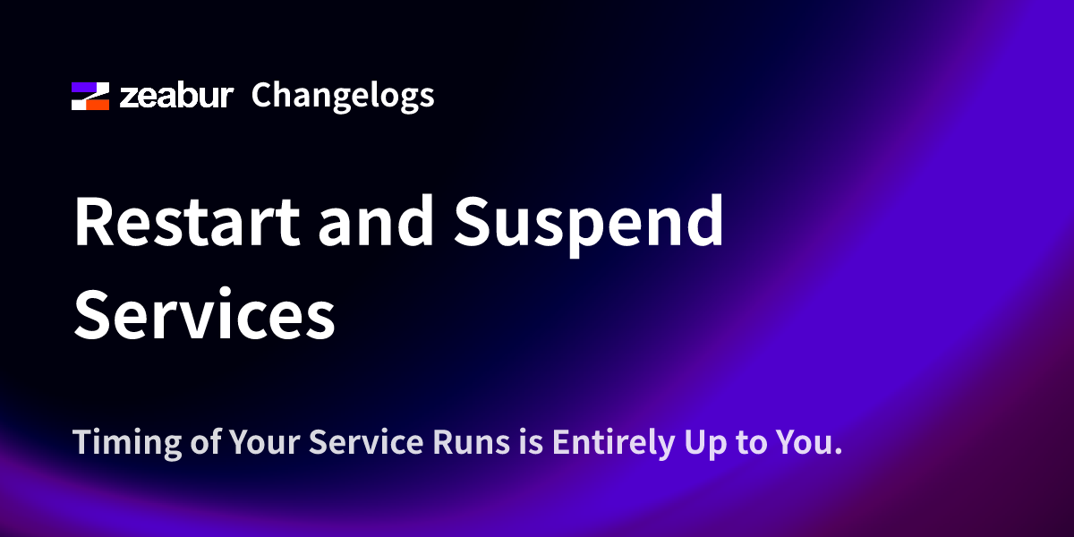 Restart and Suspend Services