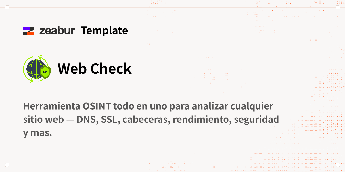 Web Check Guía de implementación